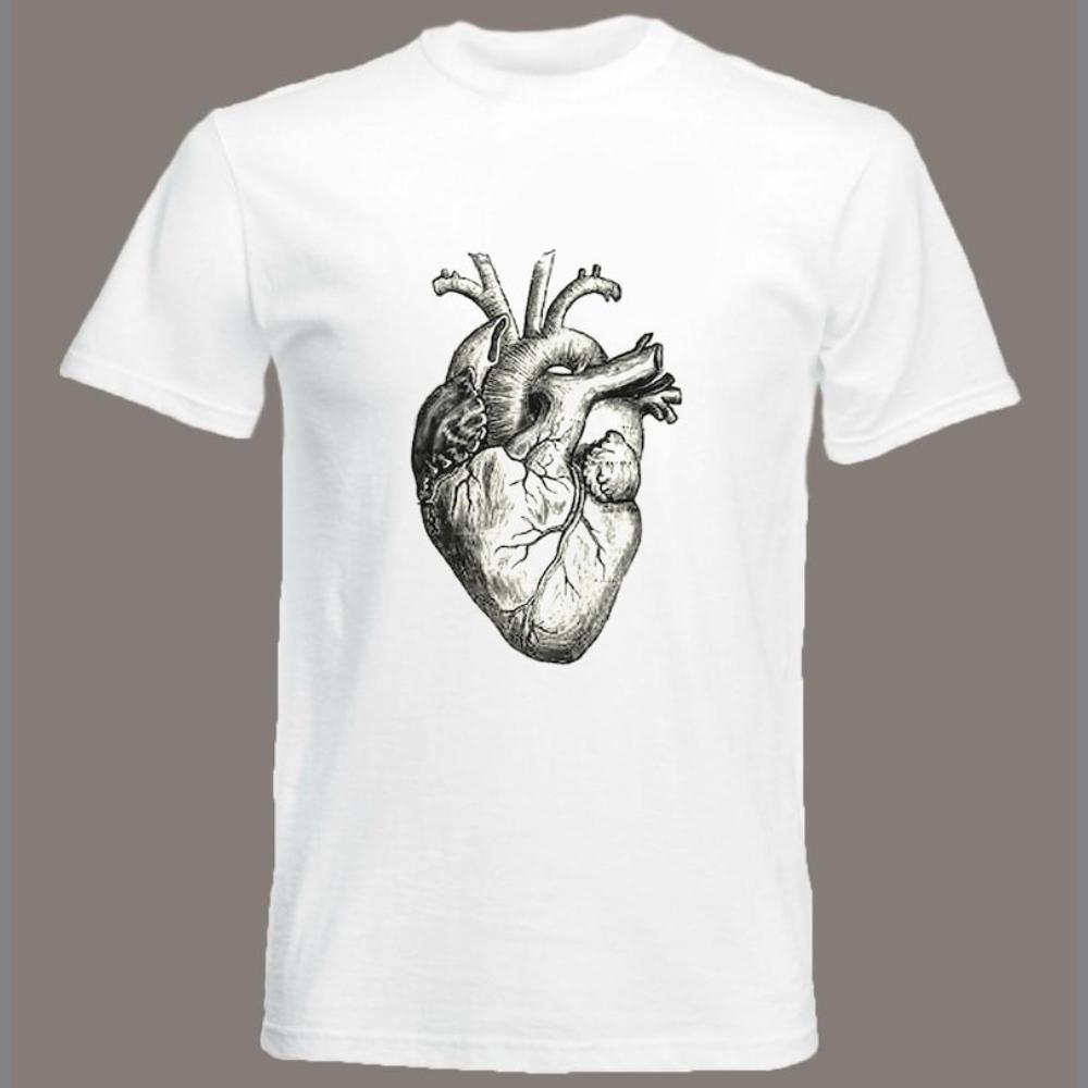 

Vintage Anatomical Heart Tshirt Biology Anatomy Medical Woman Man Graphic T Shirts Funny Adult Cotton Streetwear Ropa De Hombre S