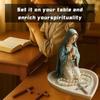 Resin Virgin Mary Rosary Holder Jesus Necklace Storage Holder Prayer Rosary Holder  Office