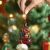 1/2Pcs Guitar Christmas Tree Ornaments Acrylic Pendants with Lanyard Easy To Hang Guitar Musical Instrument Ornaments