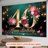 Party Backdrop Birthday Rose 40Th Photo Booth Background Wall Decor