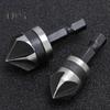 3Pcs Five Edge Chamfering Cutter Chamfering Tool Stainless Steel Single Edge 90 Degree Reaming Drill Taper Screw Countersunk Hole Cutter Deburring