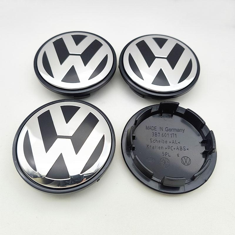 2026 Chaud Pour Volkswagen VW 4pcs 56mm 65mm Emblème de Voiture Cache-moyeu Central de Roue pour VW Volkswagen Golf Jetta Polo Passat Tour