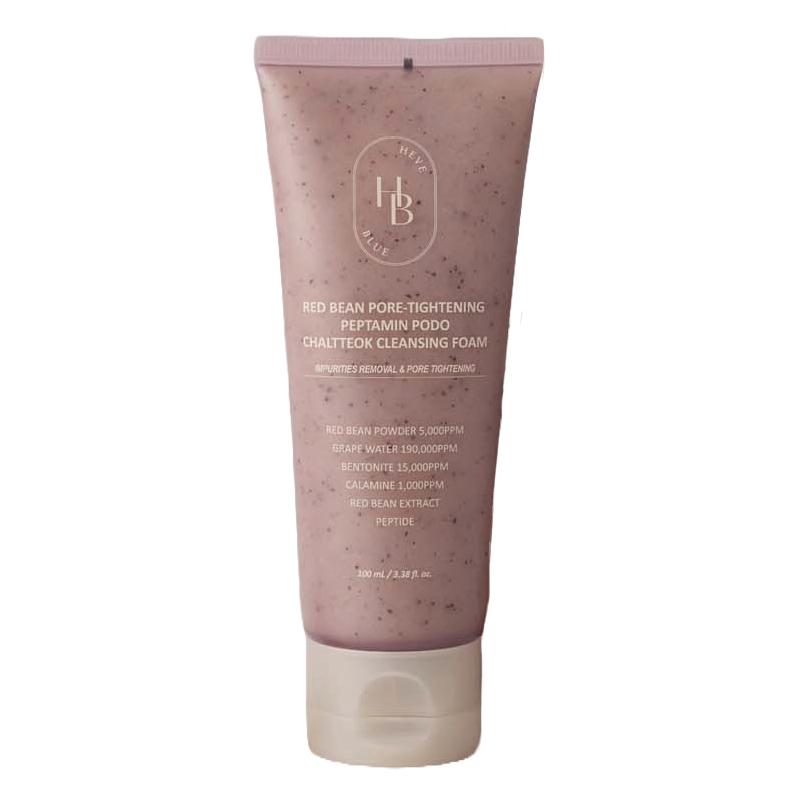 [HEVE BLUE] Red Bean Pore-Tightening Peptamin Podo Chaltteok Cleansing Foam 100ml