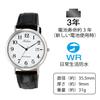 Citizen Analog Date Leather White Q&Q Men's Watch, Waterproof, Display, Strap, D020-304,