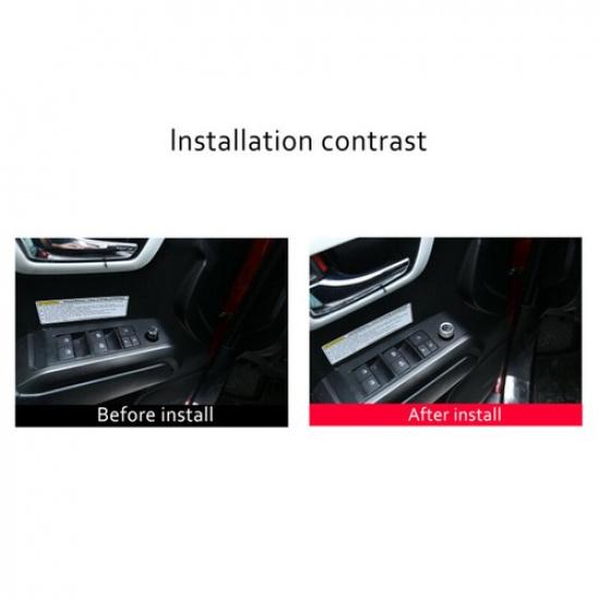 For Toyota Tacoma 16-20 Alloy RearView Mirror Adjust Volume Knobs Ring Cover