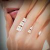 7MM MOISSANITE Square Princess Stud Earrings Unisex 925 Silver Passes Tester