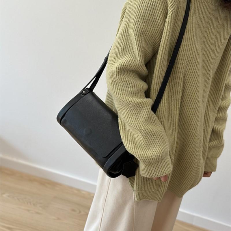 Johnature Echte Leder Damen Tasche Retro Postboten Tasche Vielseitig Weiches Rindsleder Einfarbige Umhängetasche