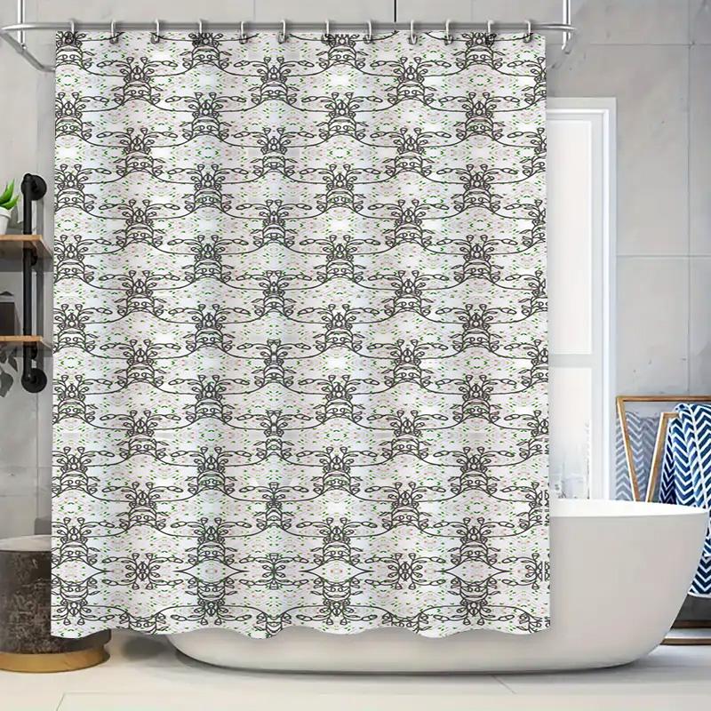 

Vintage Royal Crown Shower Curtain Waterproof Home Decor Bathroom Decoration Customizable Size Available W60H190(CM)-1 Pcs