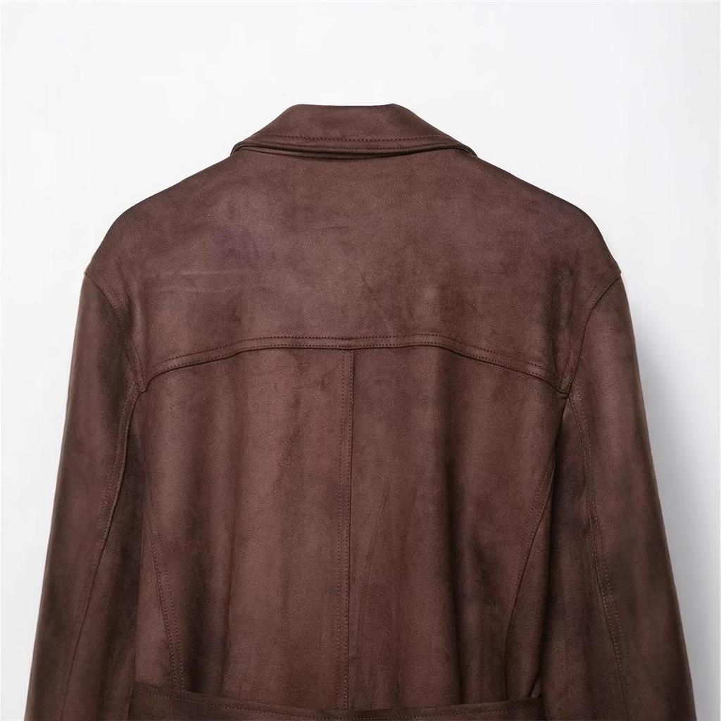 2026 Autumn Women's European-American Style Casual Belted Jacket