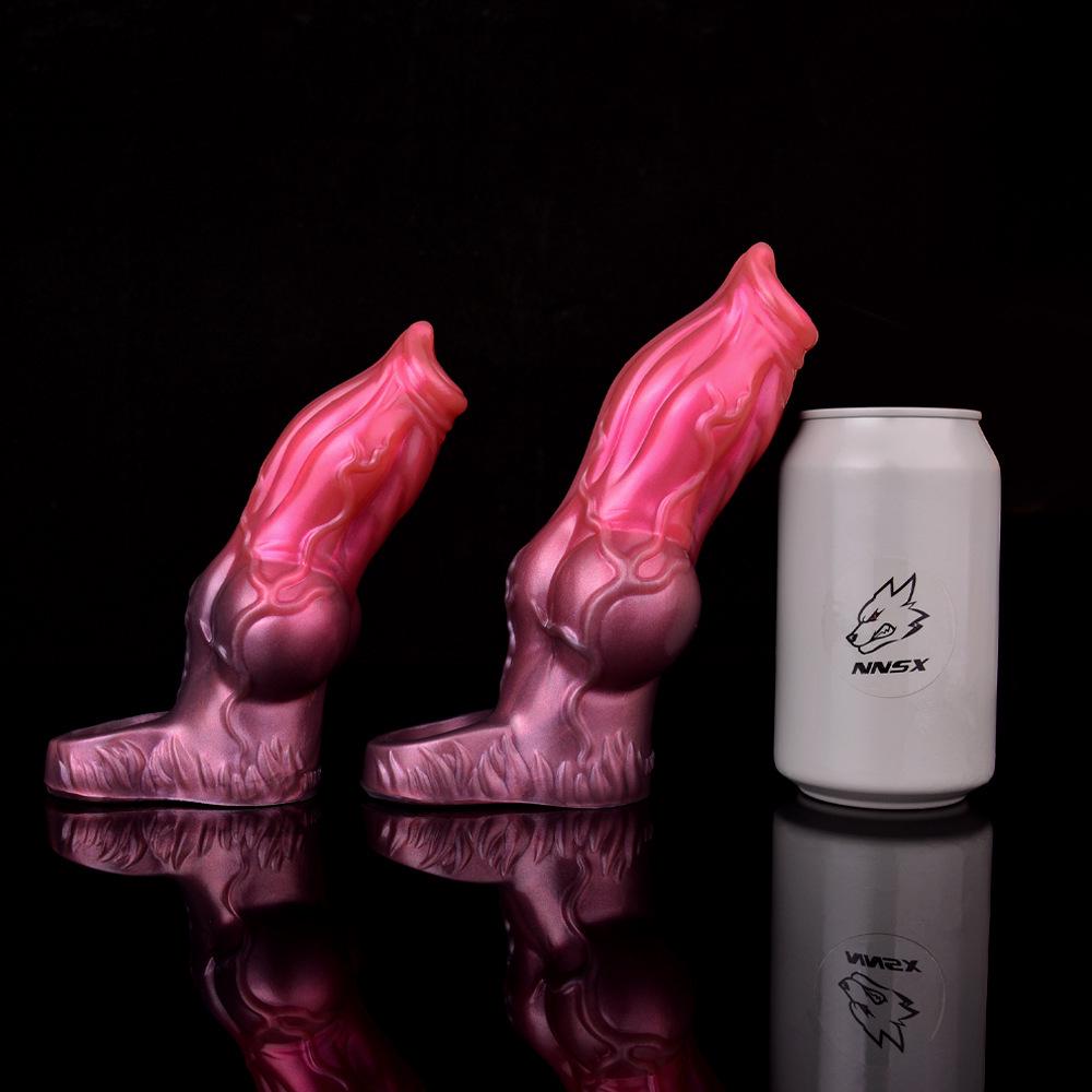 N-5214 Men's Thickened Silicone Wolf Tooth Sleeve - Enlarged Erotic Knot Design.