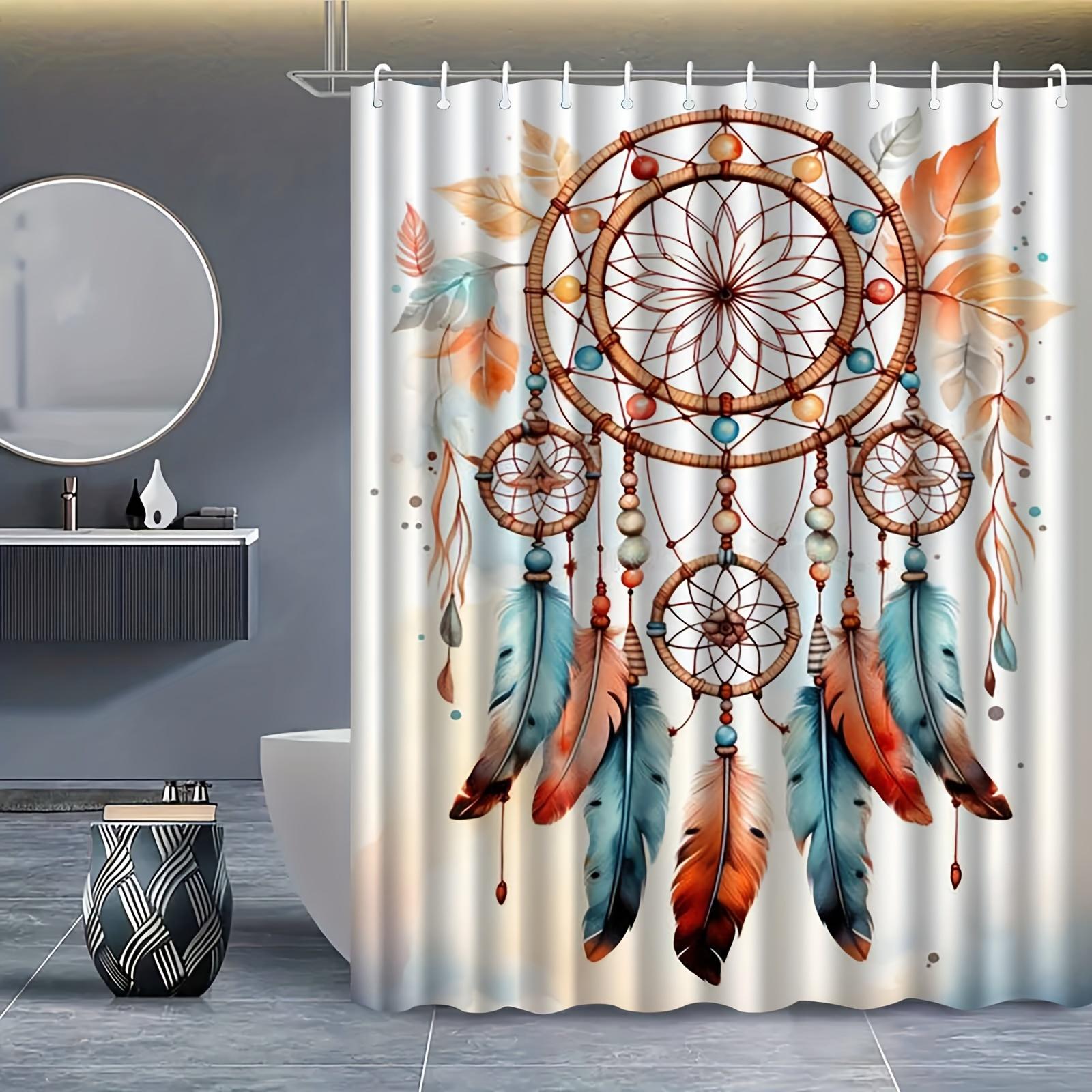 

A Dreamcatcher Shower Curtain: Bring a Touch of Bohemian Charm to Your Bathroom with This Stunning Design Featuring W90XH180cm