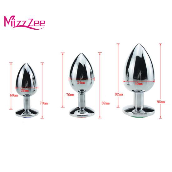 Mizz Zee Faux Penis Dildo Diamond Anal Plug Couple Vagina Massage Masturbation Sex