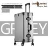 Aluminum-Magnesium Alloy Suitcase with Aluminum Frame, Universal Wheels, Combination Lock - 24" Carry-On for Students & Men's Business Travel.