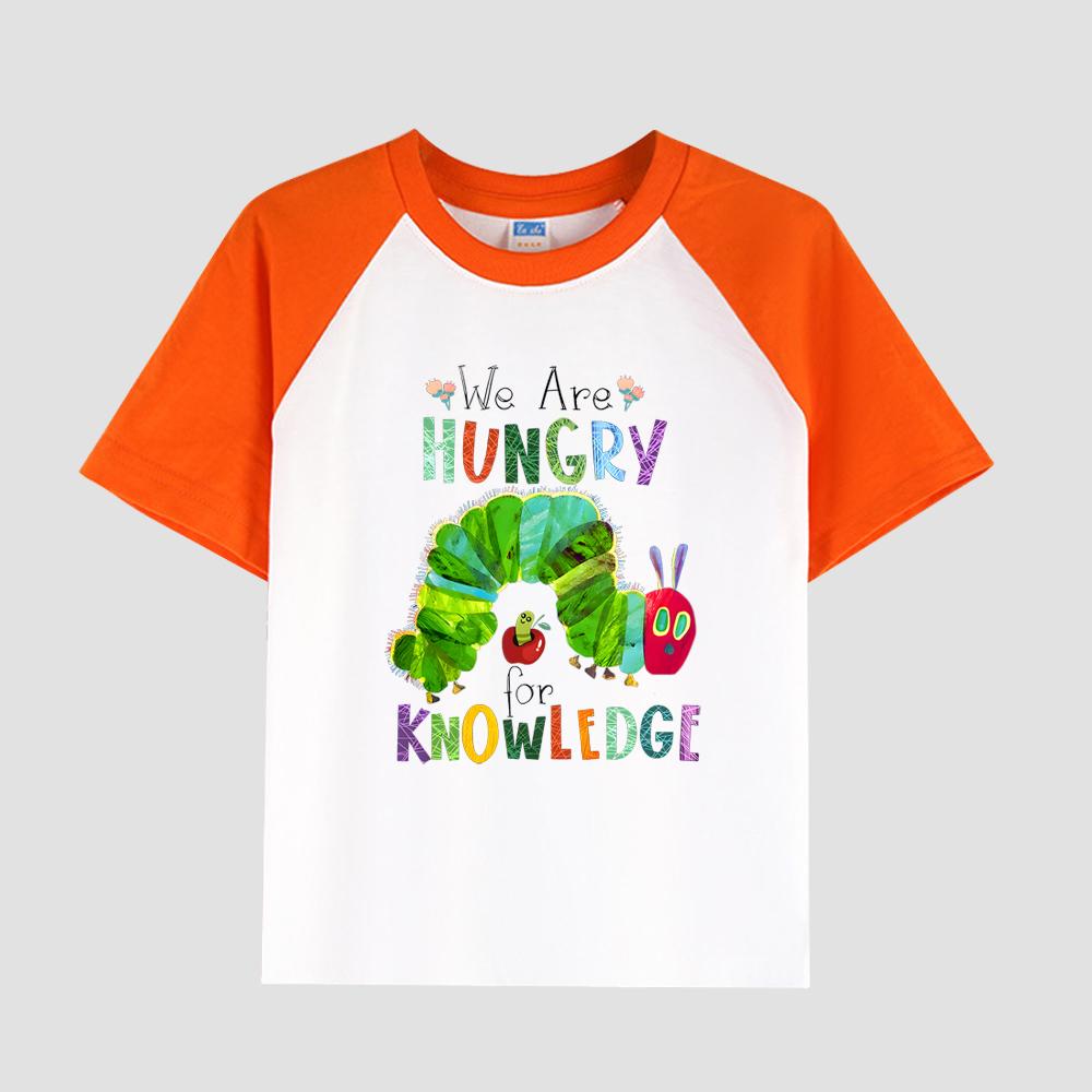 Kids' Printed T-Shirt with Drop Shoulder, Cotton Fabric, Boy's Casual Fashion Short Sleeve Top for Summer