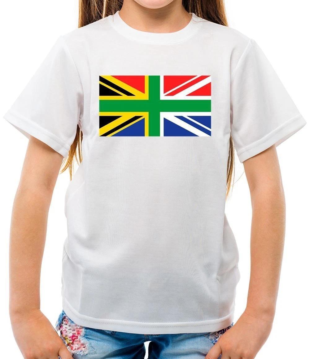 South African Union Jack - Kids T-Shirt - UK Flag Africa Cape Town London 120