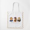 Scalloped Tote Dog Cat Eco Sub Design Ani004 [Jubilee] Bag, & Design, Polyester, Bag, Lightweight, Bag,