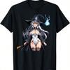 Sexy Waifu Otaku Anime Girl Japanese In Black And White Art T-Shirt
