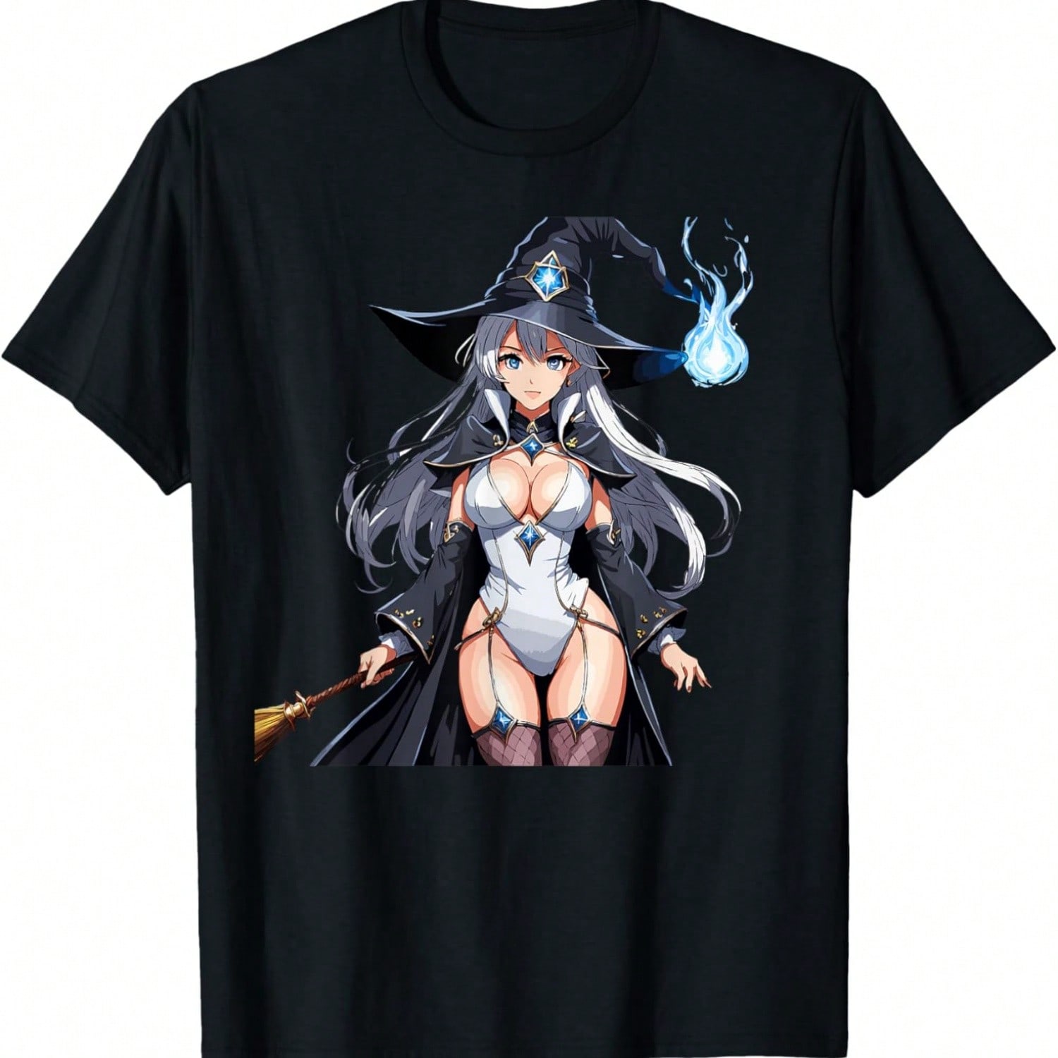 Sexy Waifu Otaku Anime Girl Japanese In Black And White Art T-Shirt S разноцветный