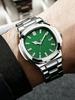 Fashionable Business-Style Quartz Watch Men's Wristwatch with Calendar and Scale Stainless Steel Strap Birthday Gift Timing Function