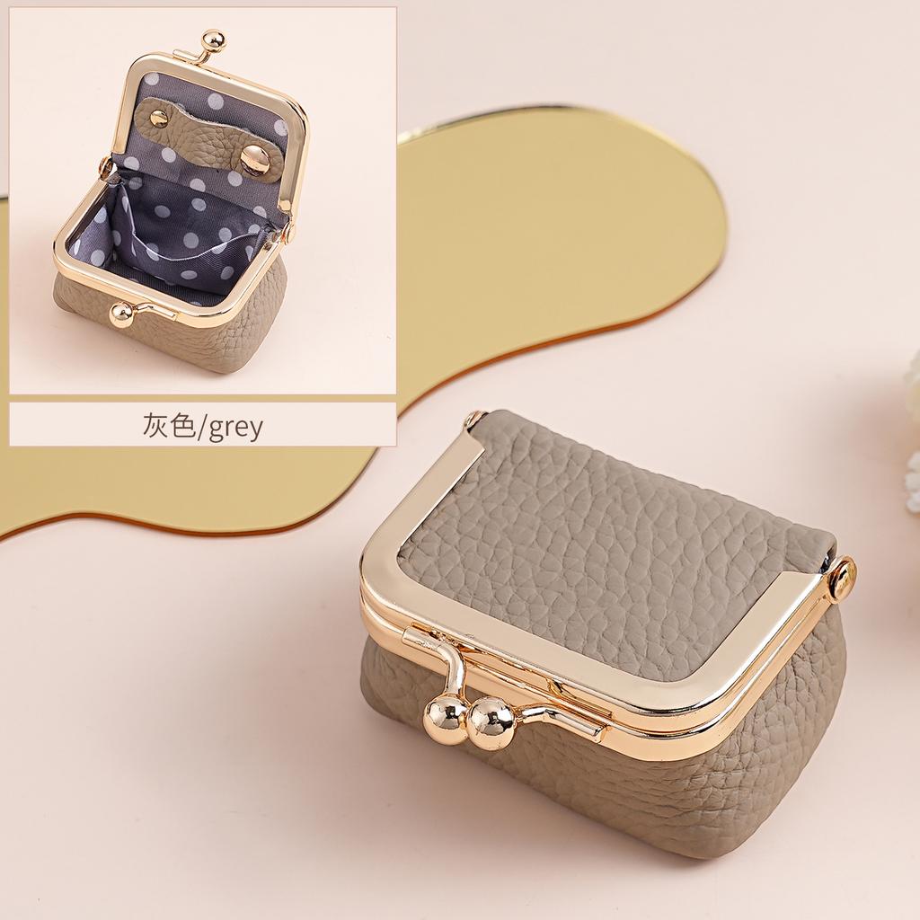 Läder Dams Diamantring Halsband Smyckespåse Mini Myntpåse Ring Örhängen Smyckeskrin Liten Hörlurs Myntpåse