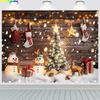 Merry Christmas Wreath Window Glitter Photography Backdrop Happy New Year Background Family Holiday Party Decoration RR-97
