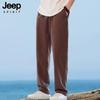 JEEP SPIRIT Men's Retro Casual Linen Blend Harem Pants