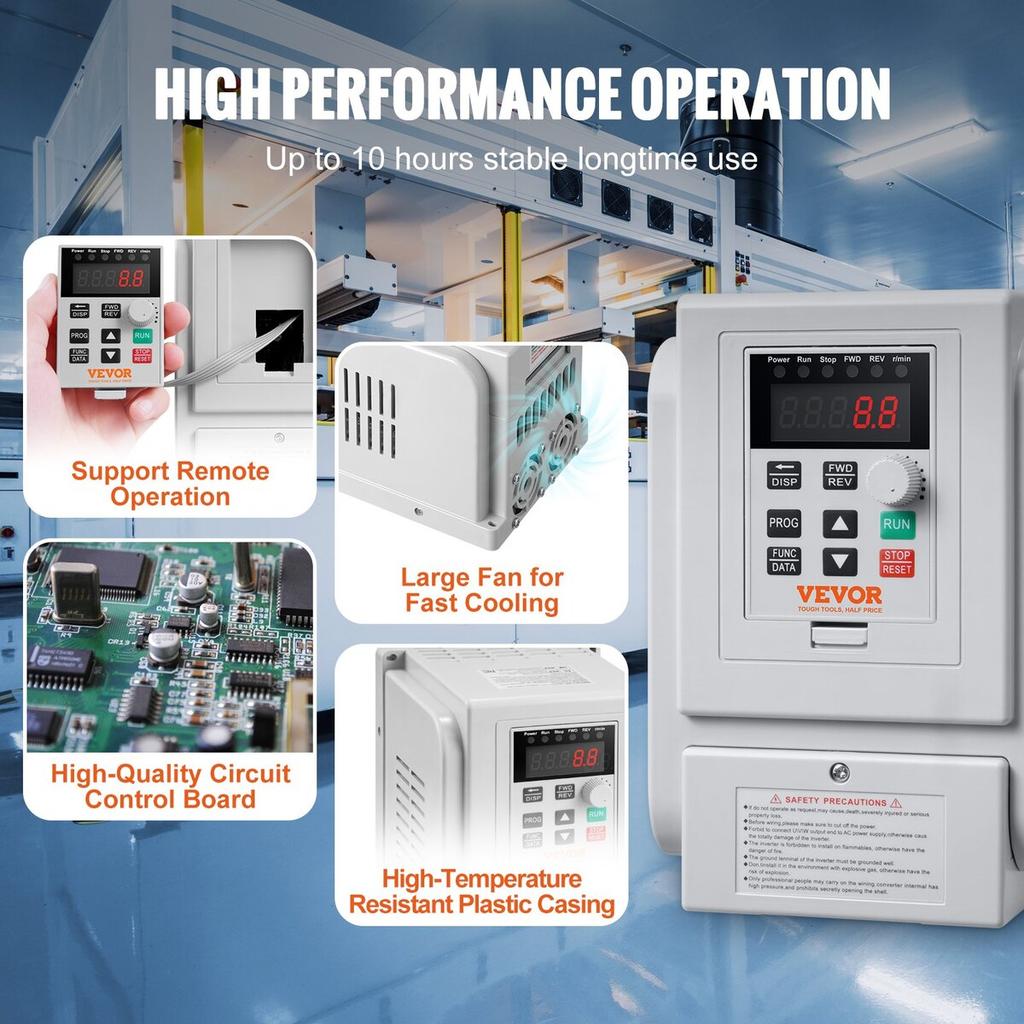 VFD 2,2 kW 10 A 3 PS Frequenzumrichter zur Drehzahlregelung von Drehstrommotoren