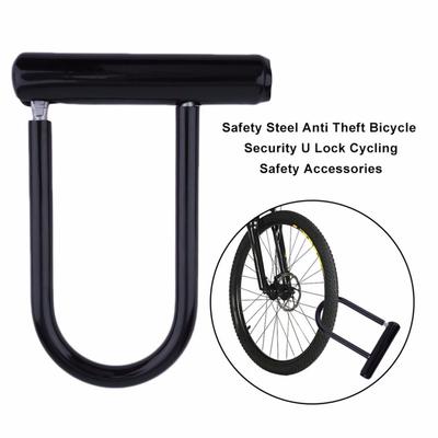 Bicycle U-Lock Portables Heavy Duty Waterproof Anti-Theft Security Motorcycle Scooter Cycling Bike Wheel Lock With Key
