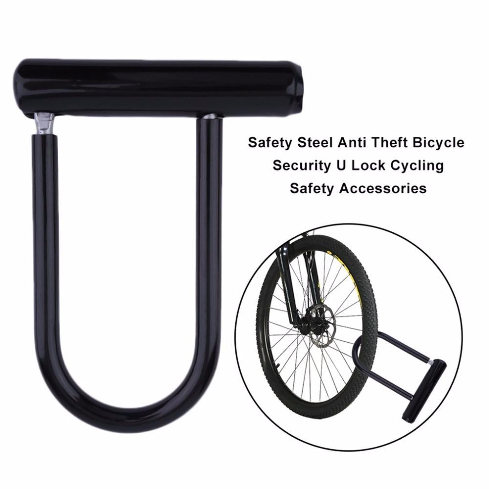 Bike U-Lock Heavy Duty Bicycle Locks with Bracket Anti Theft Secure Locks for Electric Scooter Mountain Bikes Road Cycling Doors