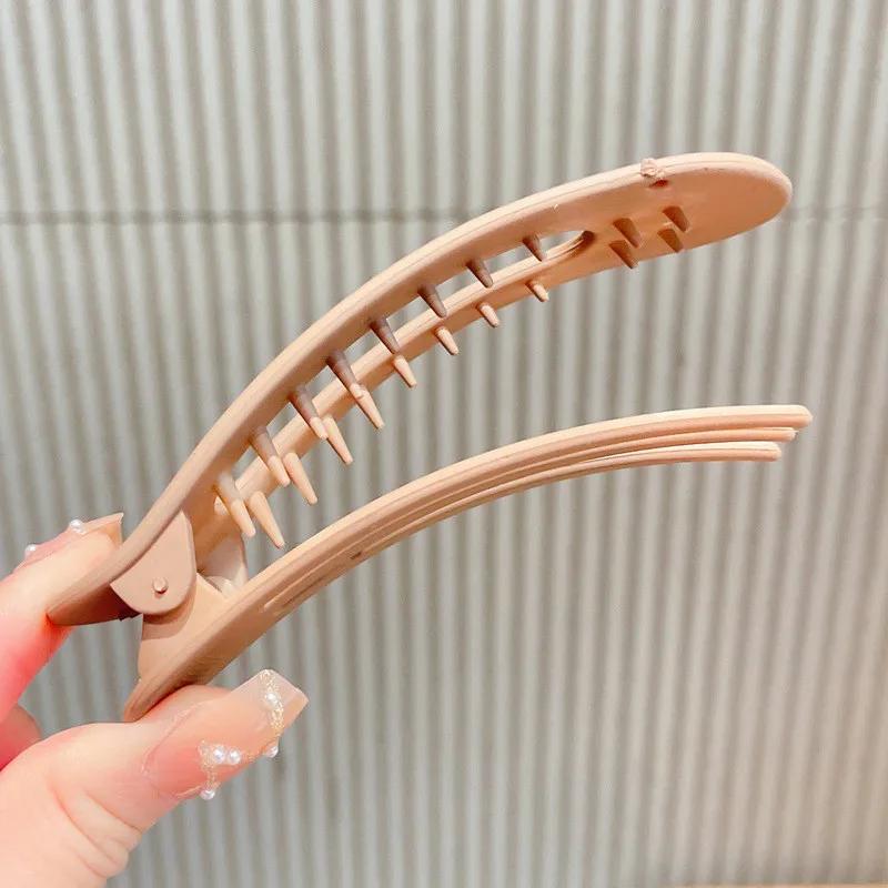 Korean Large BB Clip Simple Solid Color Seamless Hair Clip for Women Fashion Duckbill Clip Hairpin Girl Hair Accessories
