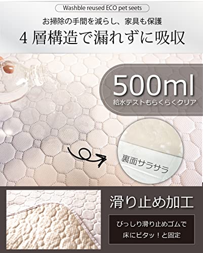 INULABO Washable Pet Sheet, Large Pee Mat, Fully Washable and Reusable, Heavy-Duty (4XL, 165*122cm, Gray)