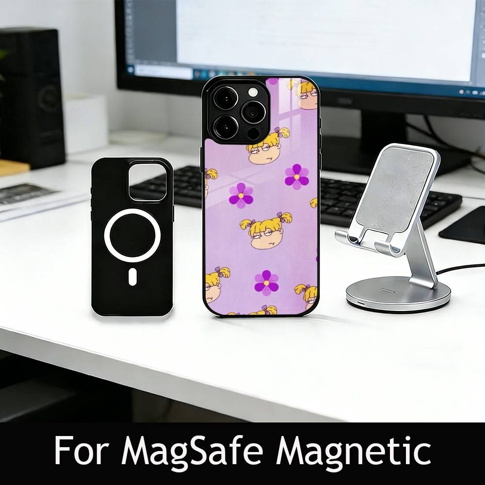 

Rugrat A-Angelica Phone Case For iPhone17,16,15,14,13,12,11 Plus,Pro Magnetic with Magsafe Wireless Charging iPhone15PROMAX