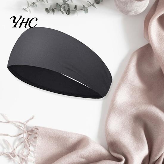Solid Color Headband Men Sports Moisture Wicking Wide Workout Sport Quick Drying Running Cycling Sweatband Elastic