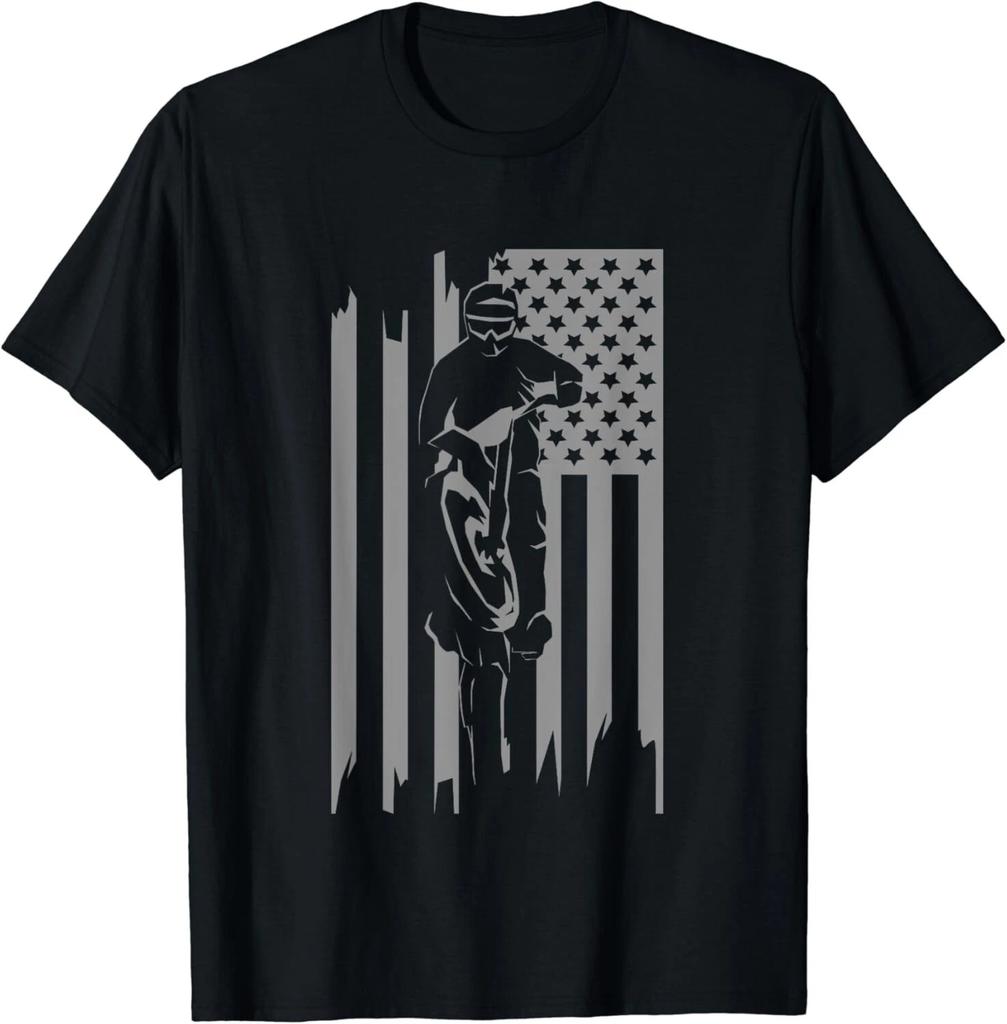 American Flag Motocross Apparel - Motocross Dirt Bike Gift Unisex T-Shirt