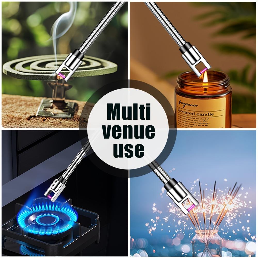 Rechargeable Plasma Arc Lighter USB Long Distance Suitable for Aromatherapy Candles Barbecue Grill and Camping Outdoor Survival Tool