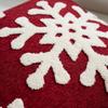 Christmas Embroidered Throw Pillow Cover, Snowflake Deer Design, Decorative Cushion Case for Couch Sofa Bed, Holiday Home Decor, Soft Velvet