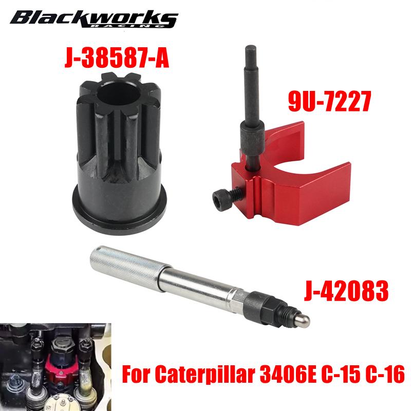 J-42083 Automatisk Tidsningsstift+9U-7227 Bränsleinsprutningsregulatorverktyg+ Motorvridningshylsa Passar CAT 3406E C-15 C-16