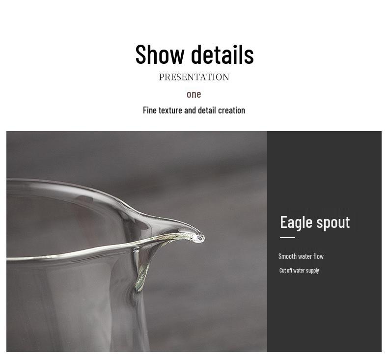 Wooden Handle Glass Gong Dao Bei: High-Temperature Resistant, Thickened Filter Tea Infuser Cup Set