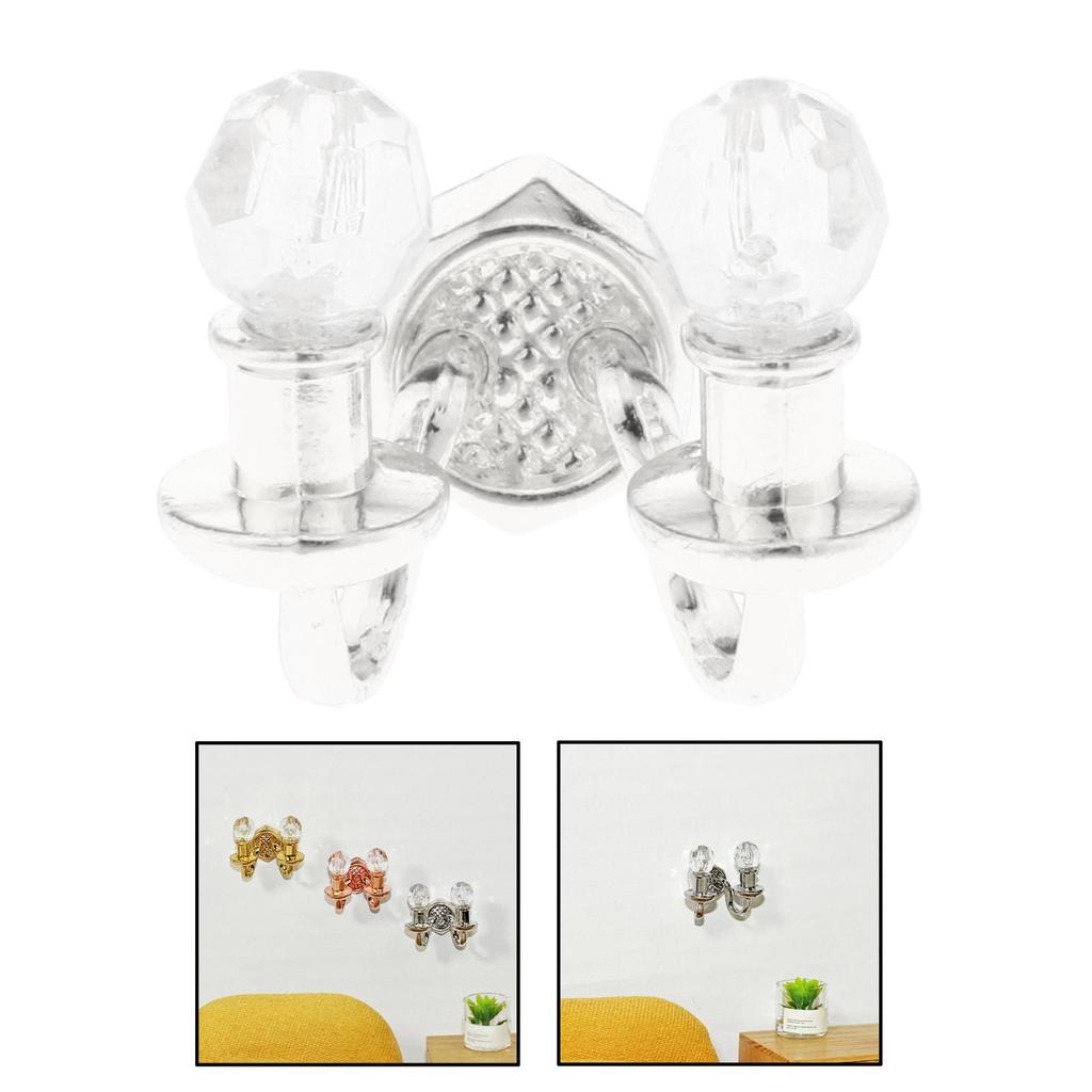 Retro 1:12 Dollhouse Wall Lamp Lamp BJD Doll Tiny Scene Study Room Porch Living Room Decor Props Children Toys Birthday Gifts