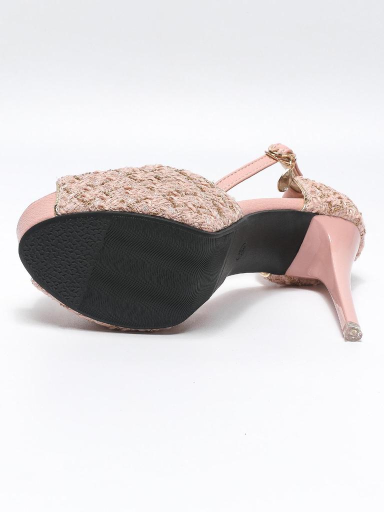 Summer 2025 Chunky Heel Platform Sandals - Breathable, Hollow Design, Large Sizes Available