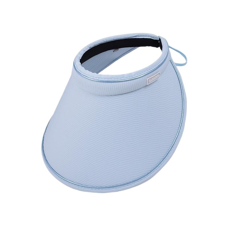 Summer sunscreen sunshade empty top hat Korean version versatile pearl hat women's vinyl big eaves headband sun hat