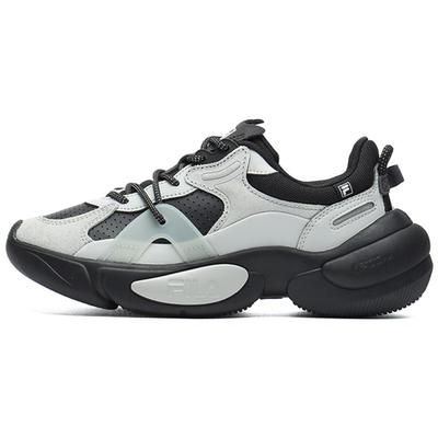 Cloud Leather And Suede Sports Comfort Shock Absorption Wear Resistant Low Top Dad Shoes Women Sneaker Black F12W211110FBV