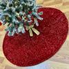 Christmas Tree Skirt with Small Sequins Mini Xmas Tree Skirts Small Tree Skirt for Home Party Holiday Indoor Outdoor Decorations