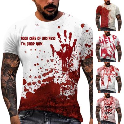 Men's  T-shirt T-shirts Graphic Text Pool3D Printing Street Casual Short Sleeve Printed Clothing Basic