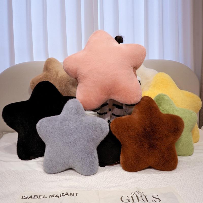 Cuscino Peluche Stella Nordica Con Imbottitura in Cotone PP Per Arredamento Casa e Salotto