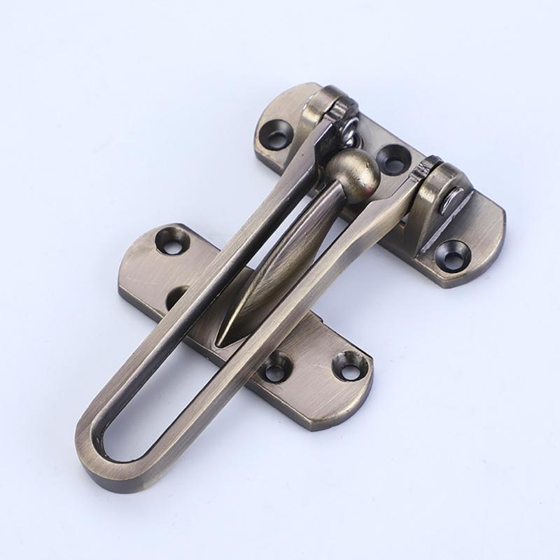 Home Security Door Lock Swing Bar Against   Theft Latches Safety Childproof Stoppers Simple Installs for Front & Interior Door 