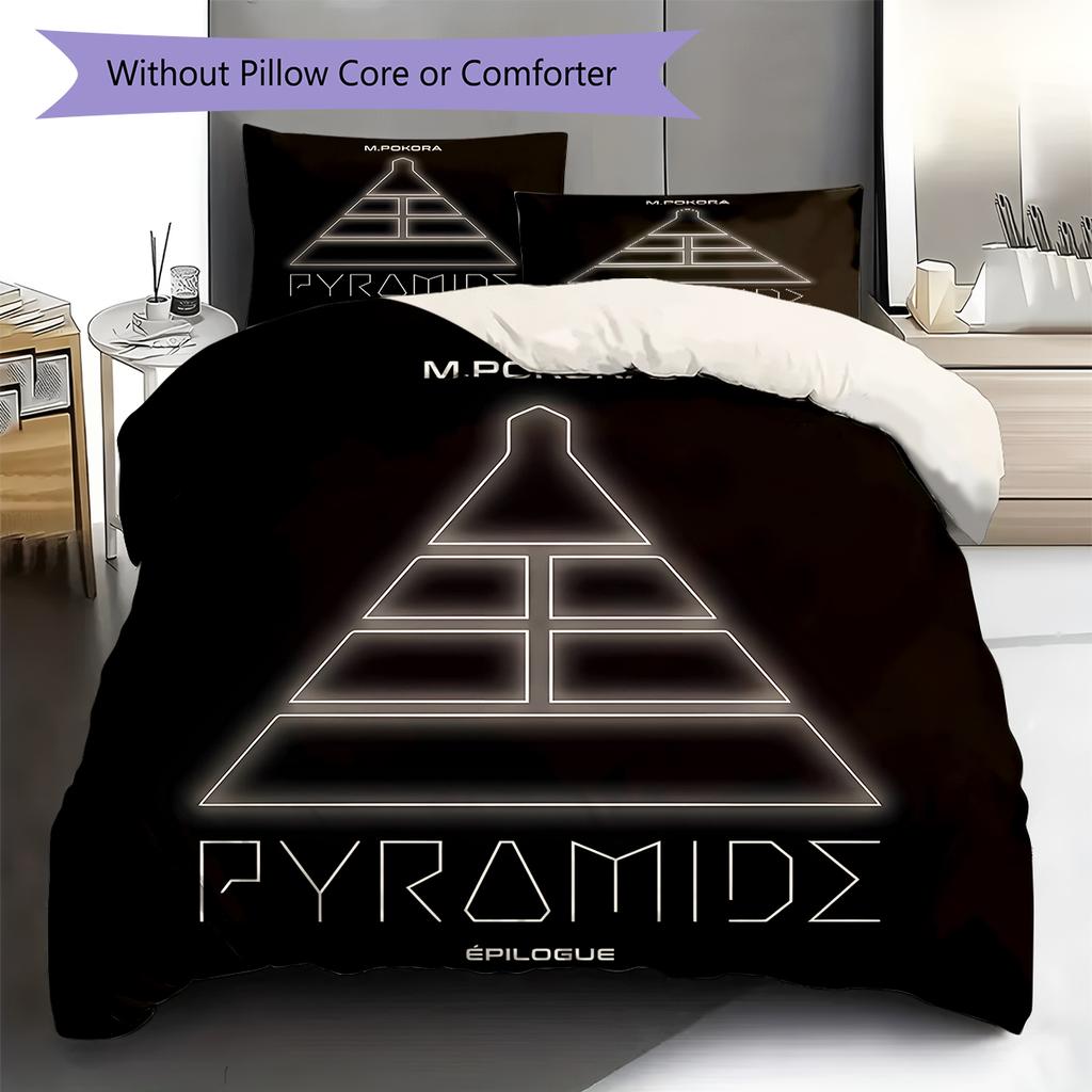 M Pokora Pattern Bedding,Quilt Set Quilt Cover Pillowcase Home Birthday Gift (1 * duvet cover + 2 * pillowcase, without core)