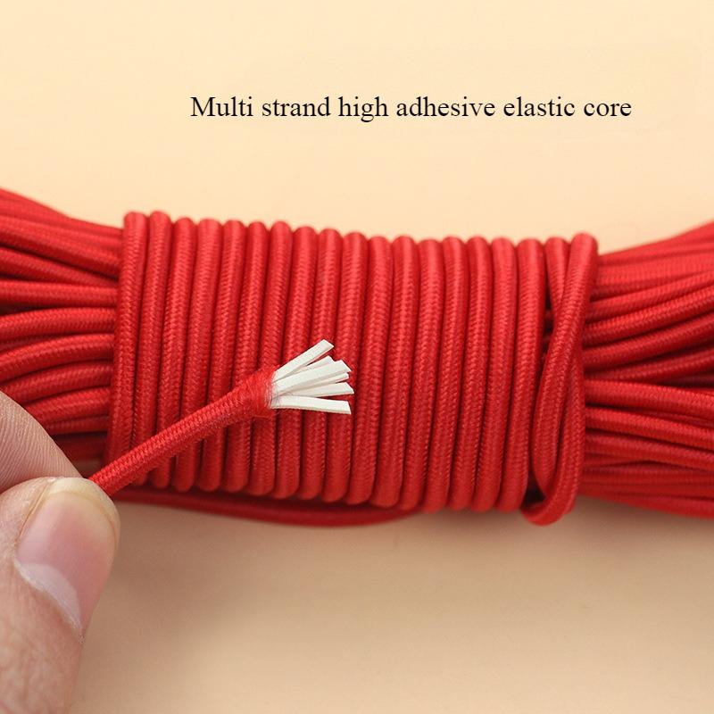 10M Rundes Farbiges Elastikband Gummiband Strapazierfähige Rindersehne Feines Springseil Elastisches Seil DIY Bekleidungszubehör Haarseil