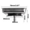 Flowing Freely Drainer Kitchen Sink Strainer Stainless Steel Square