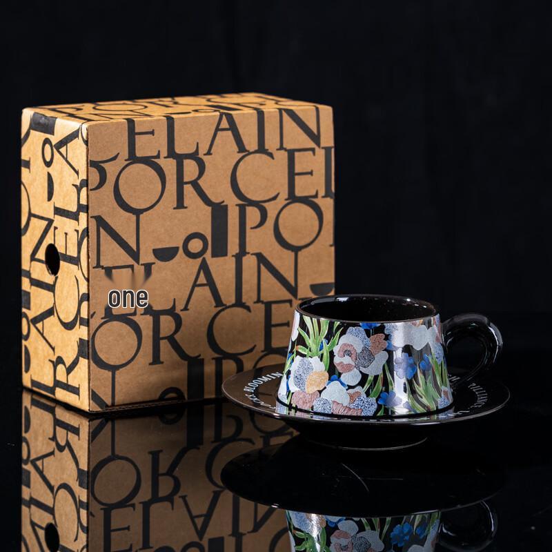 French Style Ceramic Coffee Cup & Saucer Set